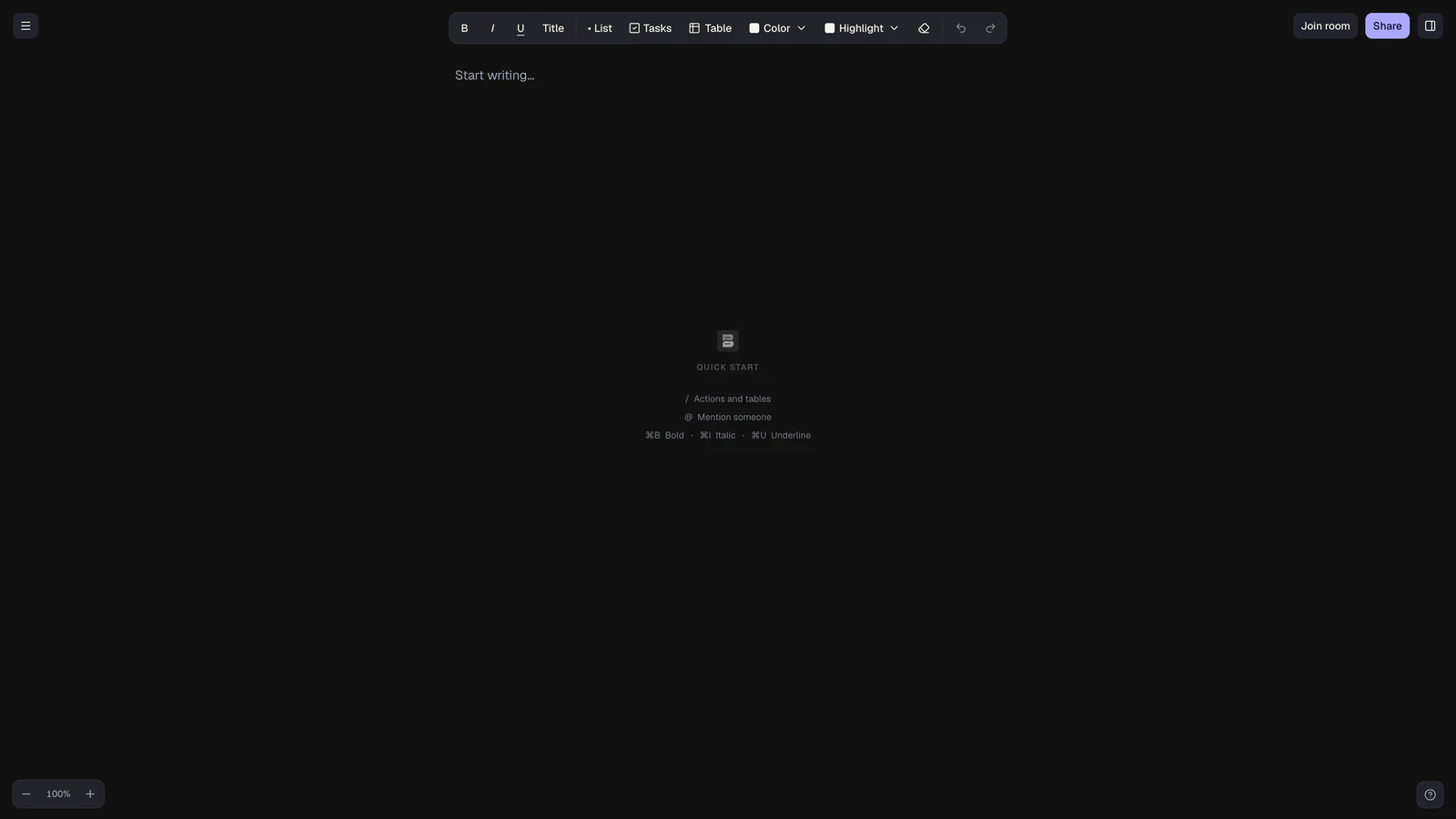 Bragi Notes collaborative editor interface
